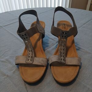 East 5th memory foam wedge sandals